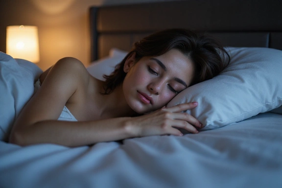 A person peacefully sleeping, symbolizing the importance of rest for well-being.