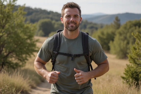 Athletic man in a natural setting