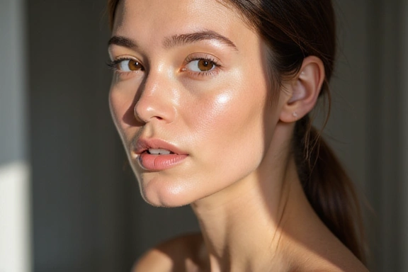 Radiant woman with healthy skin
