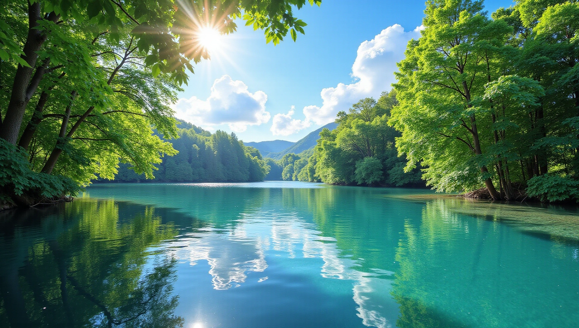 Serene nature scene representing health and well-being